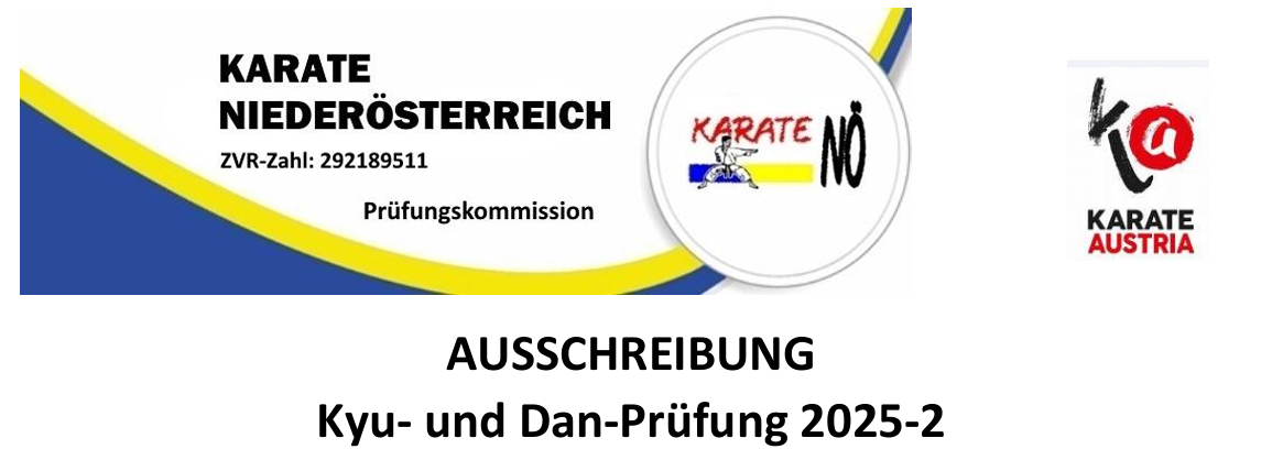 Kyu- und Dan- Prüfung Dezember 2025